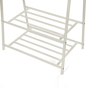 Metal Coat Rack with 2-Tier Storage Shelf - Karrari