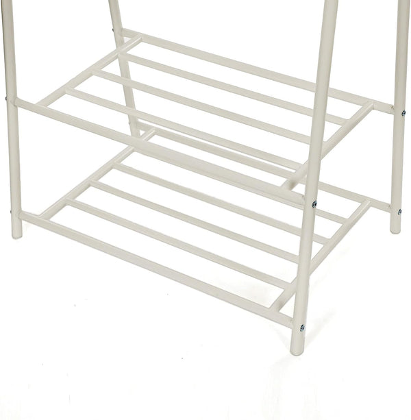 Metal Coat Rack with 2-Tier Storage Shelf - Karrari