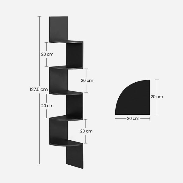 Wall-Mounted Corner Shelf with Shelves - Karrari
