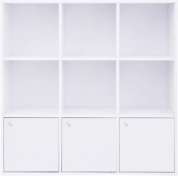 9-Cube Bookshelf with Cabinets - Karrari