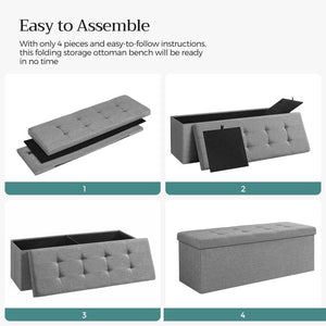 Folding Storage Ottoman Bench - Karrari