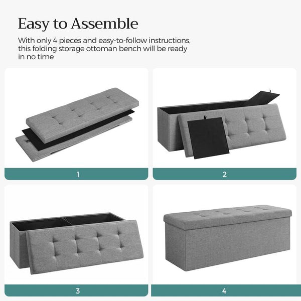 Folding Storage Ottoman Bench - Karrari