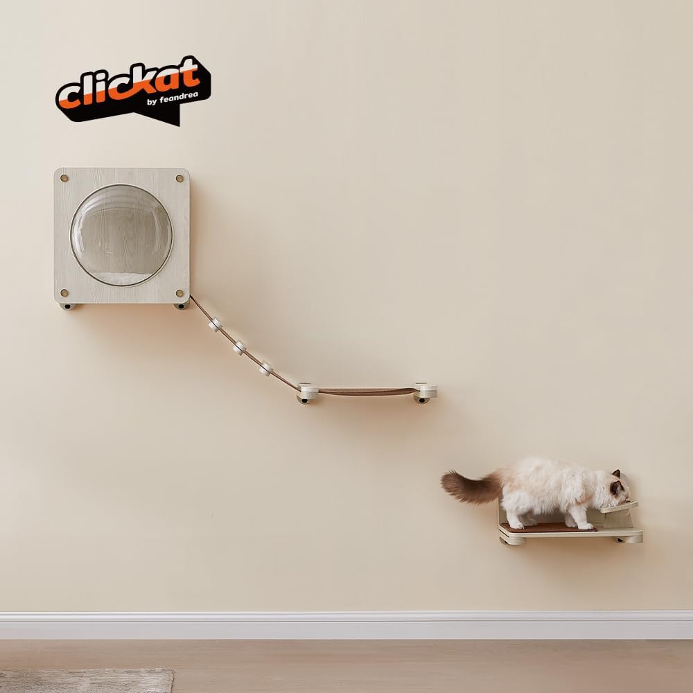 Clickat Collection - No.010 Cat Cave, Cat Wall Condo House with Hammoc