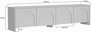 Modern TV Unit, Melamine-Coated Chipboard &  Elegant Solid Surface