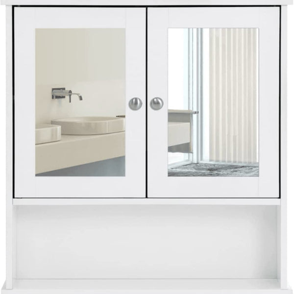 Wall Cabinet with Mirrors & Adjustable Shelves - Karrari