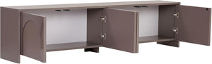 Modern TV Unit, Melamine-Coated Chipboard &  Elegant Solid Surface