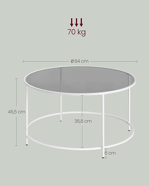 Round Glass Coffee Table - Karrari