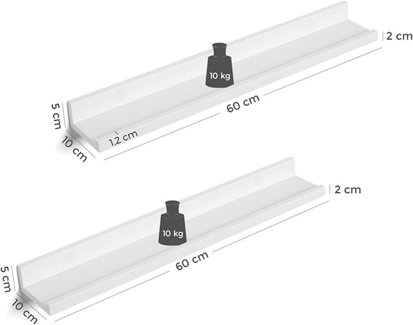 Set of 2 Floating Wall Shelves - Karrari
