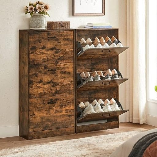 Wooden 3-Door Shoe Cabinet (Narrow Entrance) - Karrari