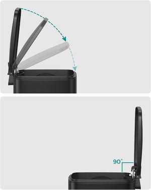 8L Steel Bathroom Bin with Soft Close Lid