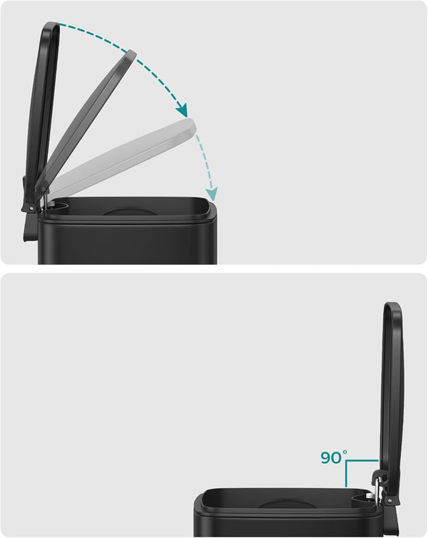 8L Steel Bathroom Bin with Soft Close Lid