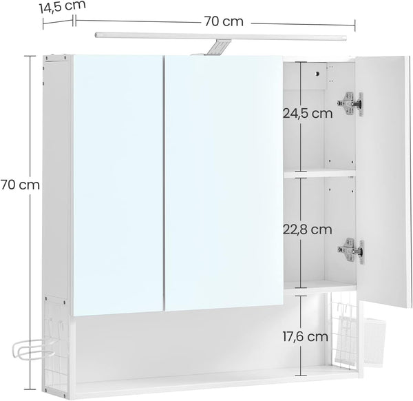 Bathroom Mirror Cabinet with LED Lighting - Karrari