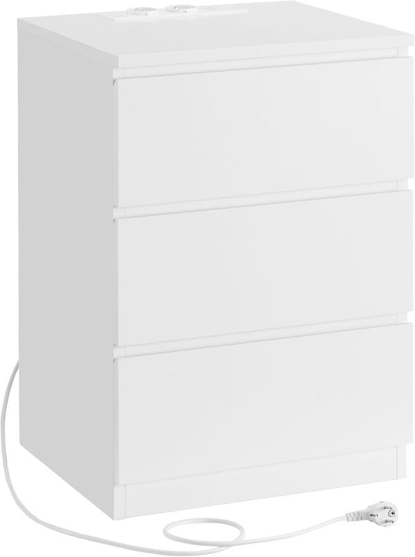 3-Drawer Bedside Table with Charging Ports - Karrari