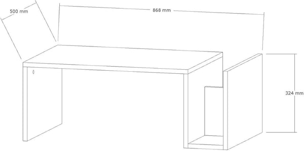 Elegant Coffee Table With Lower Shelf - Karrari