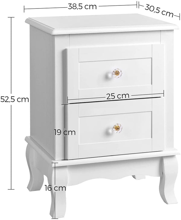 Set of 2 Bedside Tables with Drawers - Karrari
