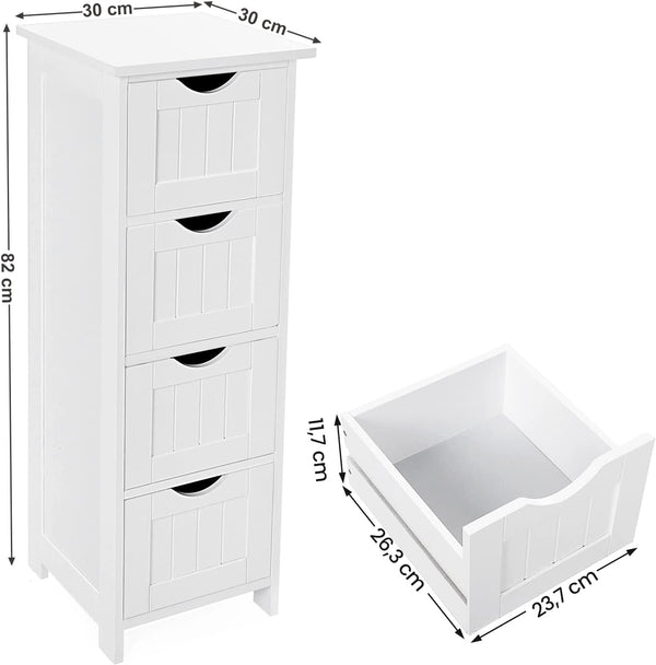 Bathroom Cabinet with 4 Drawers - Karrari