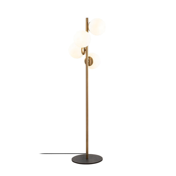 Mid-Century Floor Lamp with Frosted Globes - Karrari