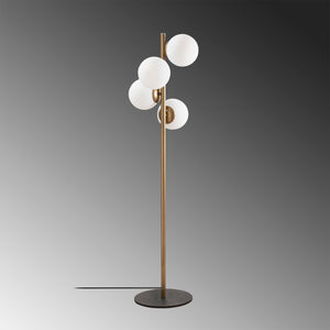 Mid-Century Floor Lamp with Frosted Globes - Karrari