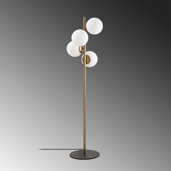 Mid-Century Floor Lamp with Frosted Globes - Karrari
