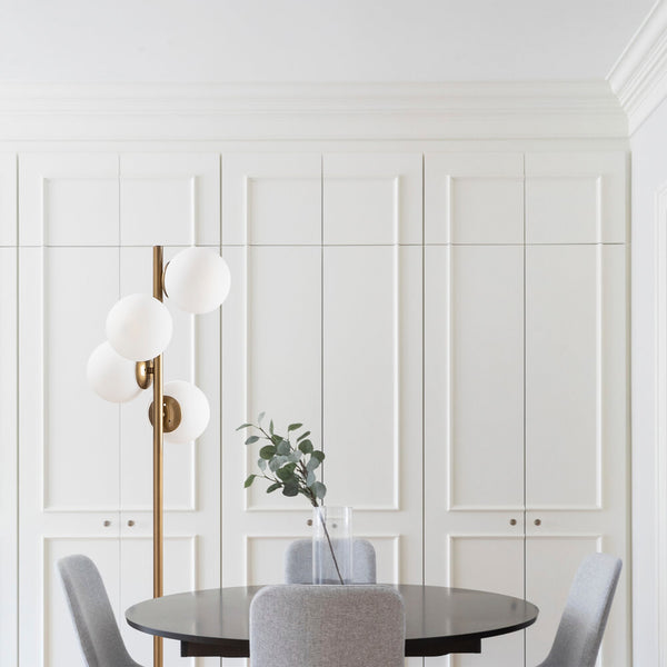 Mid-Century Floor Lamp with Frosted Globes - Karrari