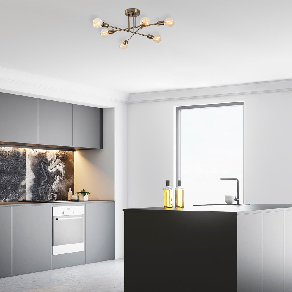 6-Light Globe Sputnik Ceiling Lamp - Karrari