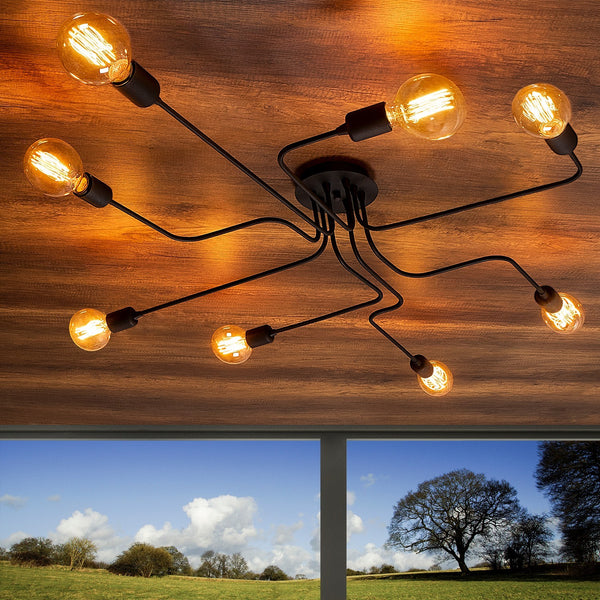 Adjustable Black Spider Ceiling Light - Karrari