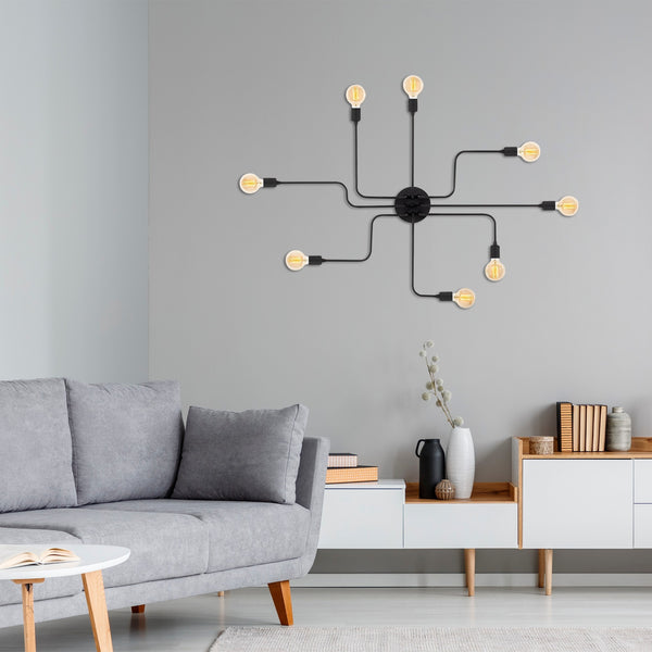 Adjustable Black Spider Ceiling Light - Karrari