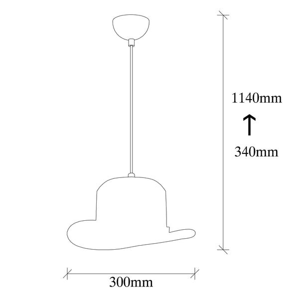 Western-Inspired Hat Design Pendant Light - Karrari