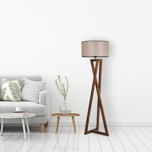 Wooden Tripod Floor Lamp – (149 cm) - Karrari