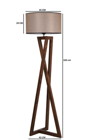 Wooden Tripod Floor Lamp – (149 cm) - Karrari