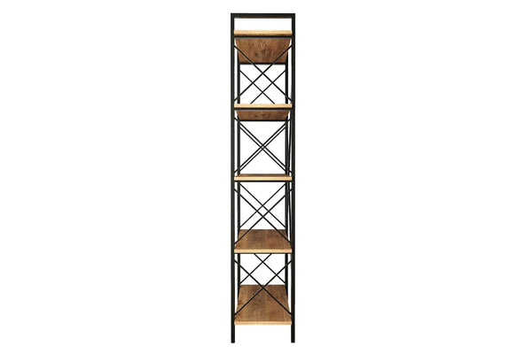 Industrial 5-Tier Tall Bookshelf | Wide Architectural Display - Karrari