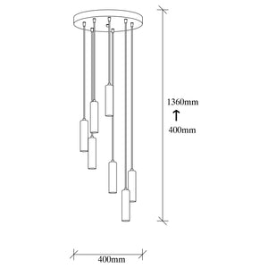 7-Light Hanging Pendant Chandelier - Karrari