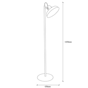 Metal Floor Lamp – Yellow Interior (145cm) - Karrari