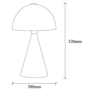 Modern Metal Mushroom Table Lamp - Karrari