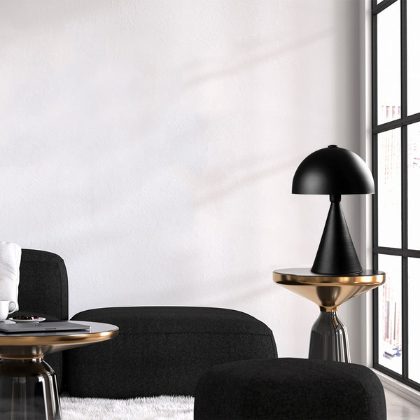 Metal Mushroom Table Lamp – Black - Karrari