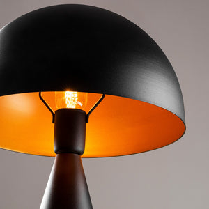 Metal Mushroom Table Lamp – Black - Karrari