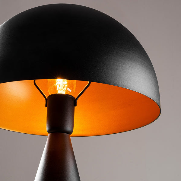 Metal Mushroom Table Lamp – Black - Karrari