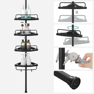 Adjustable 4-Tier Shower Corner Shelf - Karrari