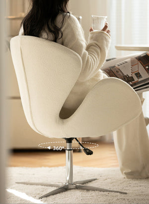 Modern Teddy Fabric Swivel Barstool - Karrari