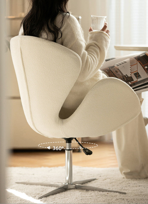 Modern Teddy Fabric Swivel Barstool - Karrari