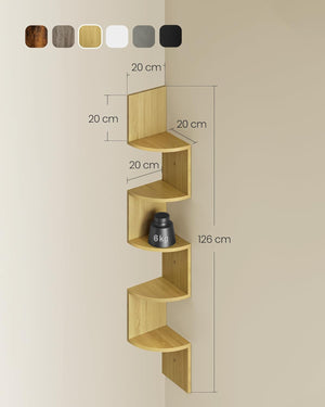 5-Tier Corner Floating Shelf - Karrari