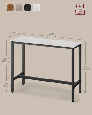 Industrial Bar Table with Steel Frame - Karrari