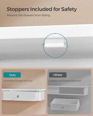 Wall Shelf with 2 Drawers – Gloss Finish
