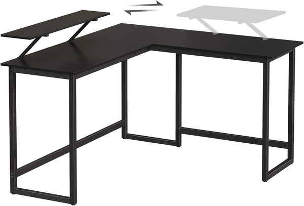 Desk L-shaped Computer Desk with Movable Monitor Mount - Karrari