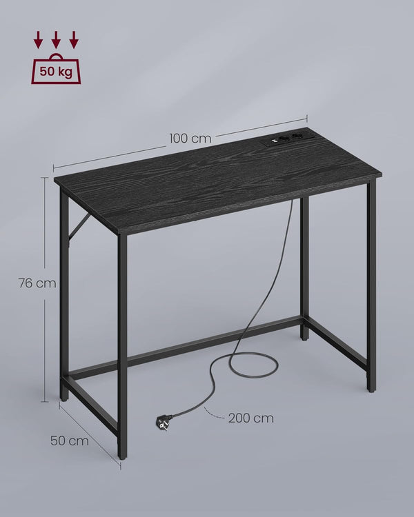 Gaming Desk with LED Lighting & Power Strip - Karrari
