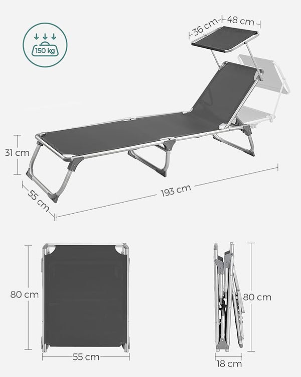 Outdoor Sun Lounger – Adjustable & Portable - Karrari