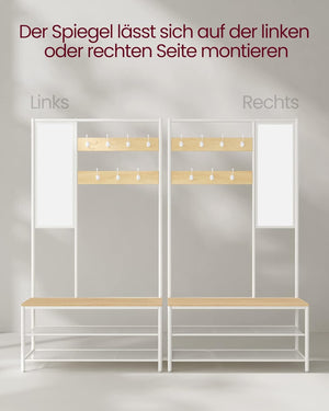 Coat Rack with Mirror & Bench - Karrari