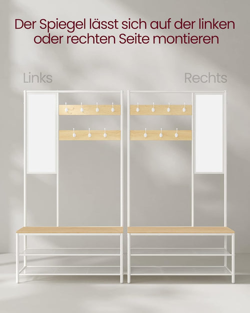 Coat Rack with Mirror & Bench - Karrari