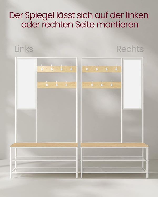 Coat Rack with Mirror & Bench - Karrari