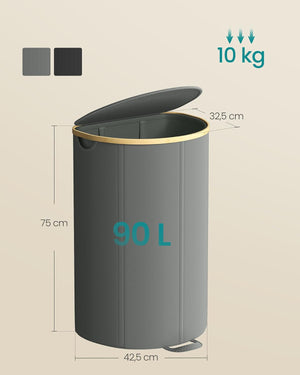 Foldable Laundry Basket with Removable Bag – 90L - Karrari